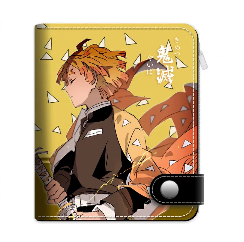 Demon Slayer Tanjiro Nezuko Anime Wallet, PU Leather Short Bifold Wallet for Fans
