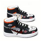 Naruto Pain Yahiko Anime High Top Sneakers, Akatsuki Graphic Casual Streetwear Shoes