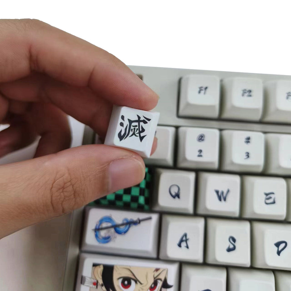 Demon Slayer Custom Keycaps Set - Anime Artisan Keycaps for Mechanical Keyboard