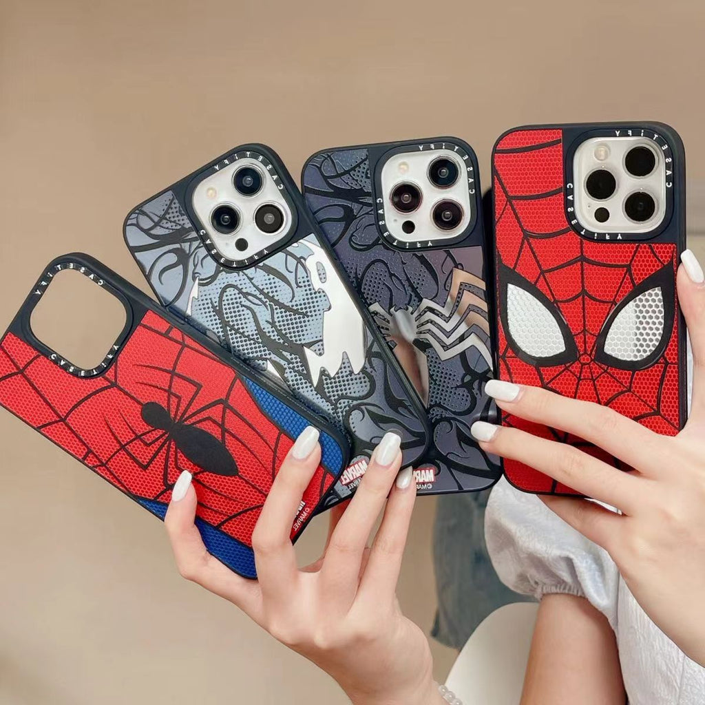 Marvel Spider-Man Venom Phone Case for iPhone, Mirror Shockproof Protective Cover All Styles Collection