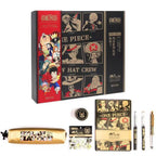 One Piece Monkey D Luffy Sabo Deluxe Stationery Kit, Hardcover Journal Gel Pen Anime Gift Box for Students