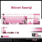 Demon Slayer Kanroji Mitsuri Keycaps 122 PBT Sublimation Keycap Set for Mechanical Keyboard with Detailed Display and Single Keycap Option