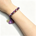 Demon Slayer Upper Moon Demon Adjustable Braided Bracelet, Anime Tassel Charm