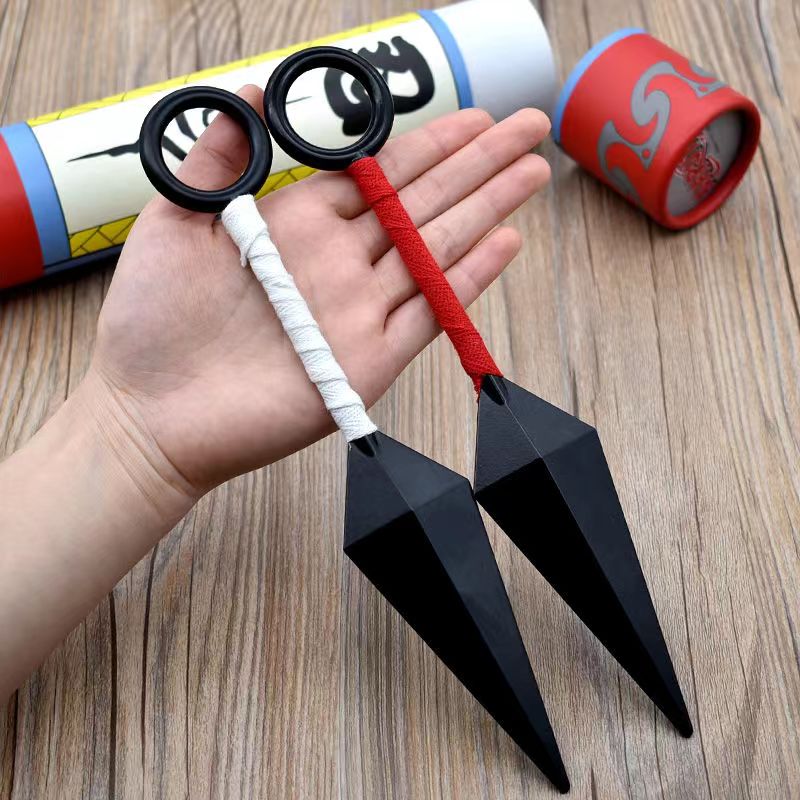 Naruto Uzumaki Ninja Kunai Cosplay Prop, Metal Kunai with Scroll Packaging