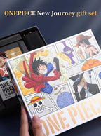 One Piece Monkey D Luffy Sabo Deluxe Stationery Kit, Hardcover Journal Gel Pen Anime Gift Box for Students