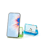 One Piece Thousand Sunny & Going Merry Liquid Floating Phone Stand - Anime Acrylic Desk Decor
