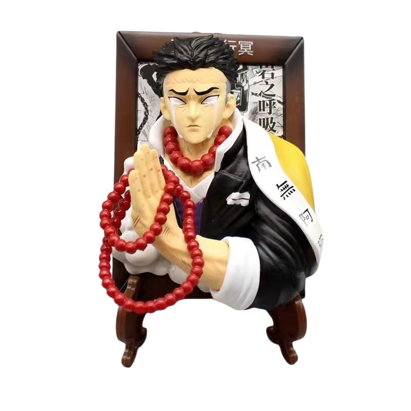 Demon Slayer Kyojuro Mitsuri Gyomei Frame Bust Figure, Anime Hashira Photo Frame Statue Collectible