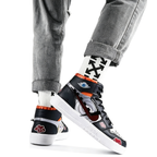 Naruto Pain Yahiko Anime High Top Sneakers, Akatsuki Graphic Casual Streetwear Shoes
