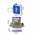 LuffyAce/Sabo Three brothers 3D folding pop-up book key chain