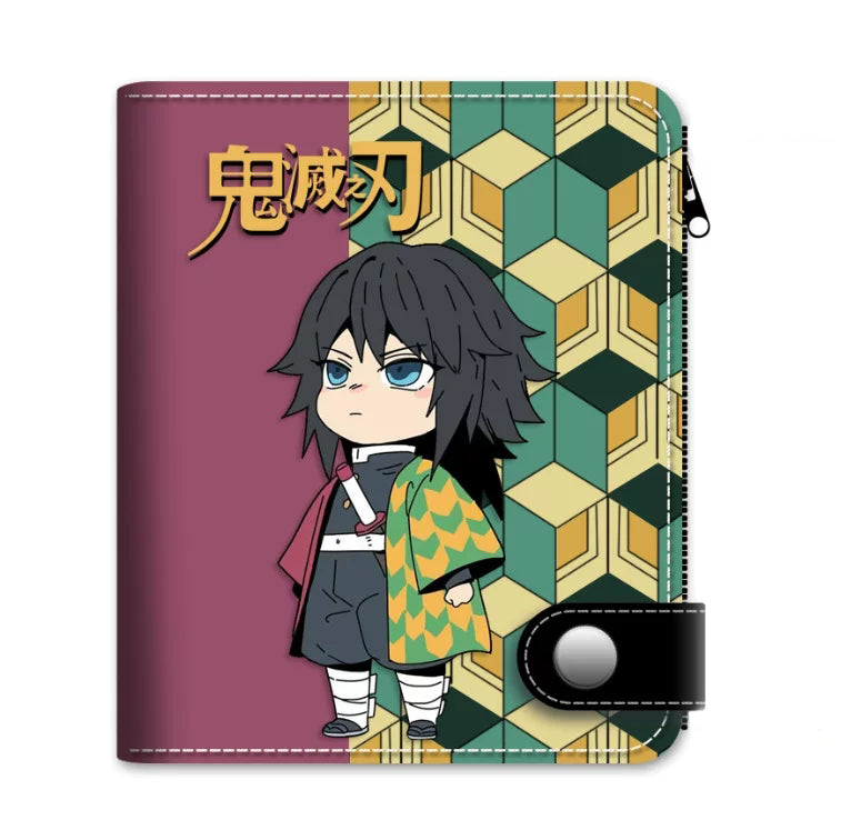 Demon Slayer Tanjiro Nezuko Anime Wallet, PU Leather Short Bifold Wallet for Fans
