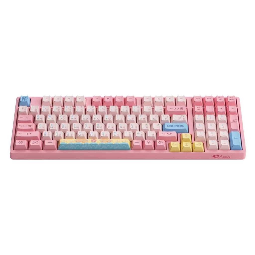 One Piece Chopper Pink Mechanical Keyboard, 108-Key RGB Backlit Gaming Keyboard