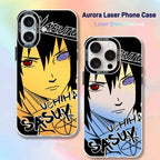 Naruto Sasuke Anime Phone Case, Graffiti Style Multi Character Shockproof Protective Case For iPhone All Models Anti-Scratch Soft TPU Cell Phone Cover