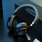 Marvel Iron Man Black Panther Gaming Headphones, Bluetooth 5.1 Over-Ear Headset with LED Light