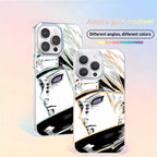 Naruto Pain Yahiko Anime Phone Case, Laser Gradient Shockproof Protective Cover for iPhone