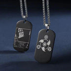 Uzumaki/Sasuke/Kakashi Ninja series handsome necklace with black finish.