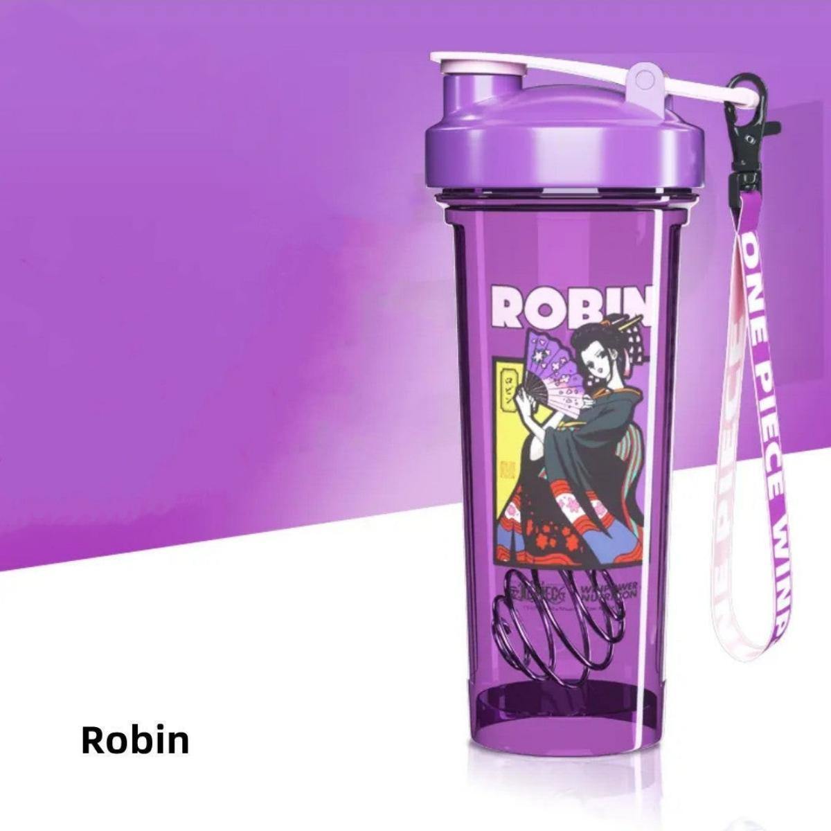 One Piece Luffy Zoro Blind Box Shaker Bottle, 800ml Anime Protein Water Cup