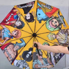 One Piece Luffy Zoro Automatic Folding Umbrella, Anime UV Protection Umbrella