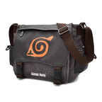 Naruto Sasuke Anime Messenger Bag, Akatsuki Leaf Village Logo Canvas Crossbody Shoulder Bag