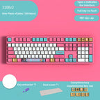 One Piece Chopper Luffy Mechanical Keyboard, 108‑Key PBT Anime Pink Gaming Keyboard with Custom Keycaps