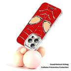 Marvel Spider‑Man Phone Case, 3‑In‑1 Removable Camera Lens Protector Cover, Four‑Corner Airbag Shockproof TPU Bumper, Spider Web Pattern Clear Protective Shell For Multiple Smartphone Models, Anti‑Drop Daily Use Mobile Phone Case