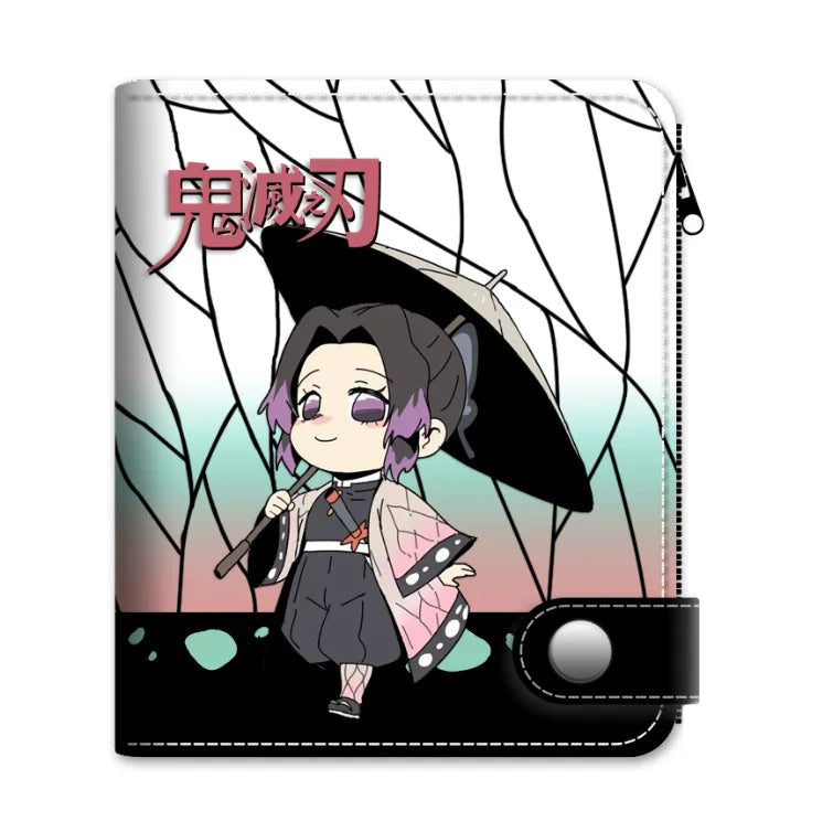 Demon Slayer Tanjiro Nezuko Anime Wallet, PU Leather Short Bifold Wallet for Fans