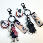Demon Slayer Reflective Eye Acrylic Keychain Set, 3PCS Anime Bag Charm Accessories