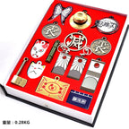 Demon Slayer Tanjiro Kamado Collectible Keychain Set, Anime Metal Pendants and Sword Replicas