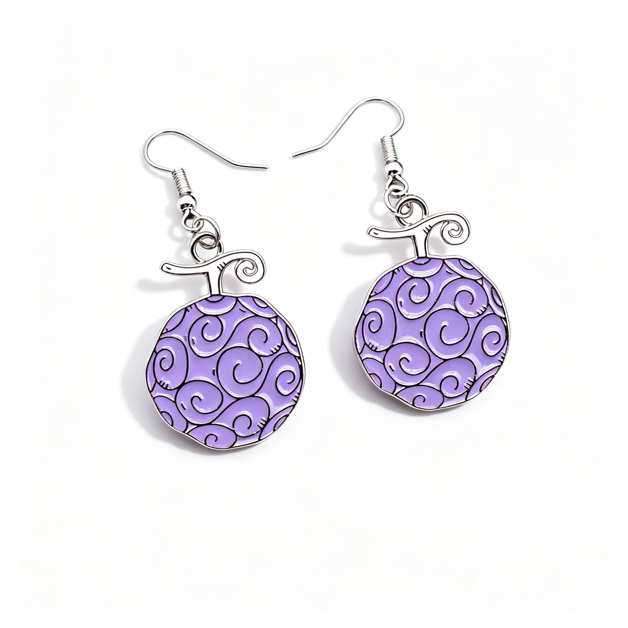 One Piece Ace Flame Flame Fruit Devil Fruit Enamel Dangle Earrings