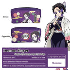 Demon Slayer Tanjiro Nezuko Anime Pencil Case, Large Capacity PVC Pen Bag for Students