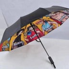 One Piece Luffy Zoro Automatic Folding Umbrella, Anime UV Protection Umbrella