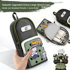 Naruto Kakashi Pencil Case Set, Anime Large Capacity Pencil Bag with Kunai Pen