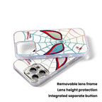 Marvel Spider‑Man Cartoon Web Graphic iPhone Phone Case, 3‑In‑1 Removable Electroplated Lens Frame Protective Phone Cover, Airbag Anti‑Drop Shockproof Phone Shell, 3 Lens Style Options Available