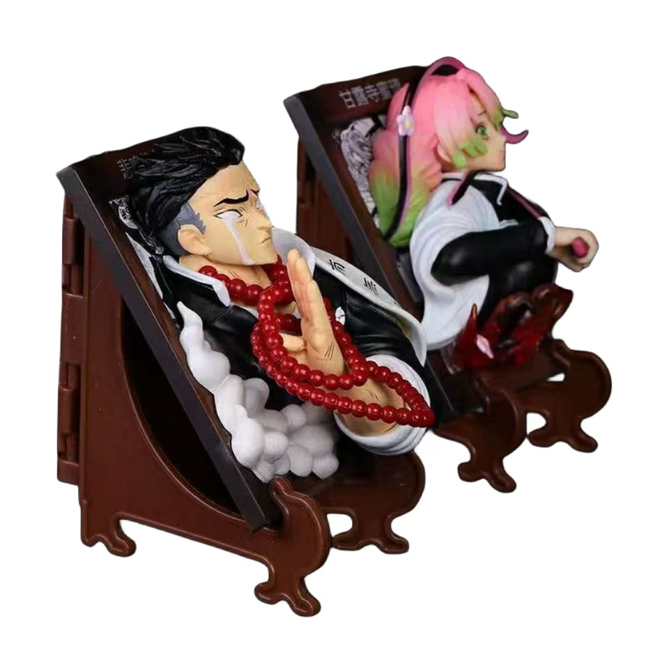 Demon Slayer Kyojuro Mitsuri Gyomei Frame Bust Figure, Anime Hashira Photo Frame Statue Collectible