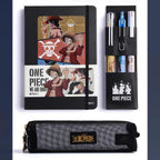 One Piece Monkey D Luffy Sabo Deluxe Stationery Kit, Hardcover Journal Gel Pen Anime Gift Box for Students