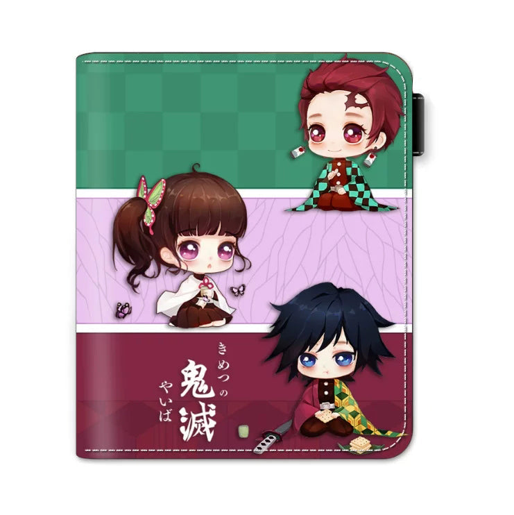 Demon Slayer Tanjiro Nezuko Anime Wallet, PU Leather Short Bifold Wallet for Fans