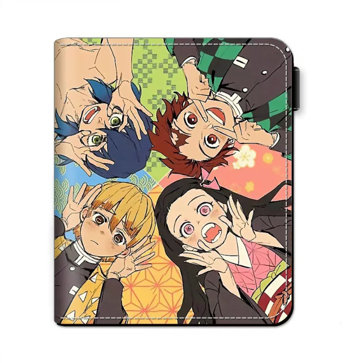 Demon Slayer Tanjiro Nezuko Anime Wallet, PU Leather Short Bifold Wallet for Fans