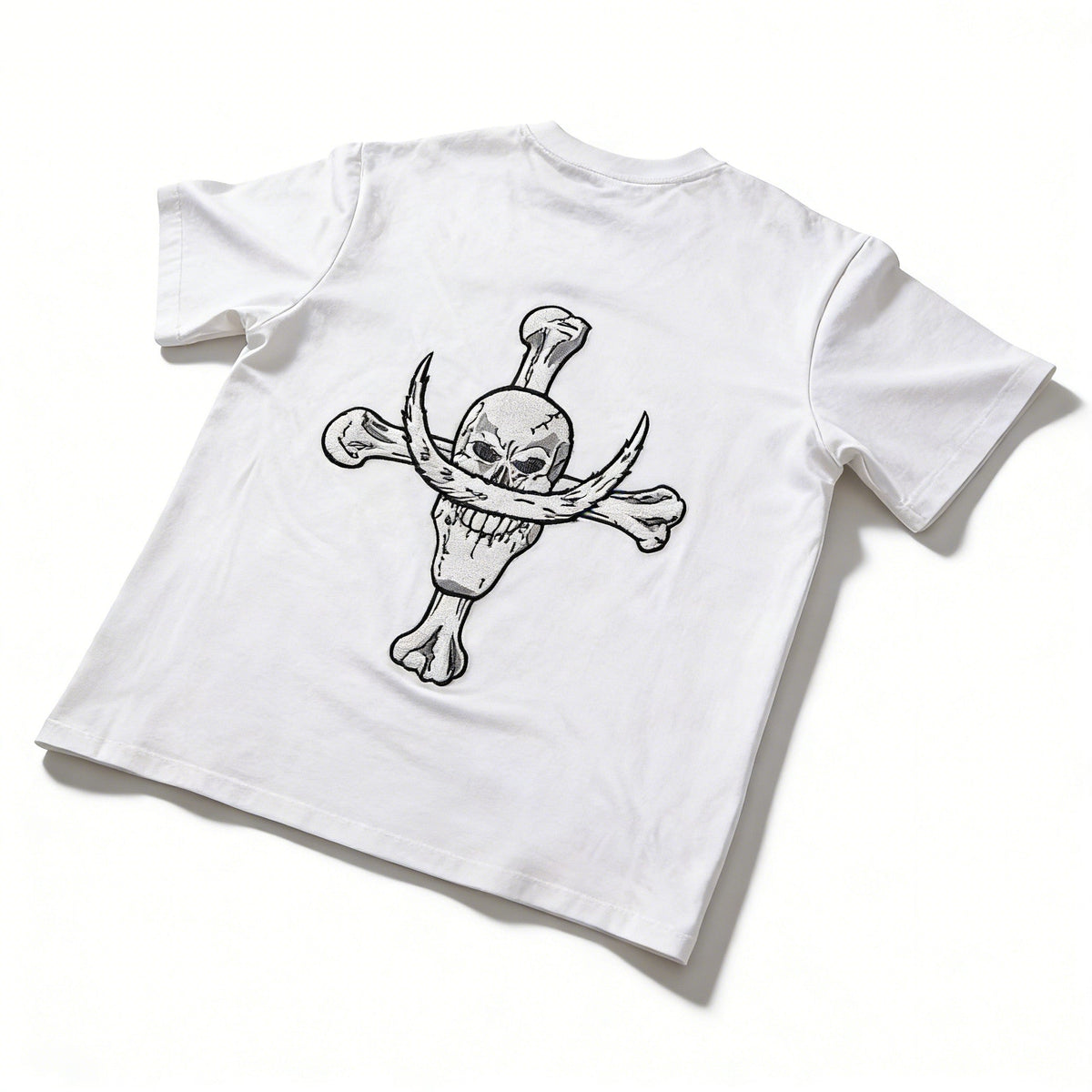 One Piece Whitebeard Edward Newgate Embroidered T-Shirt, Anime Oversized Cotton Tee