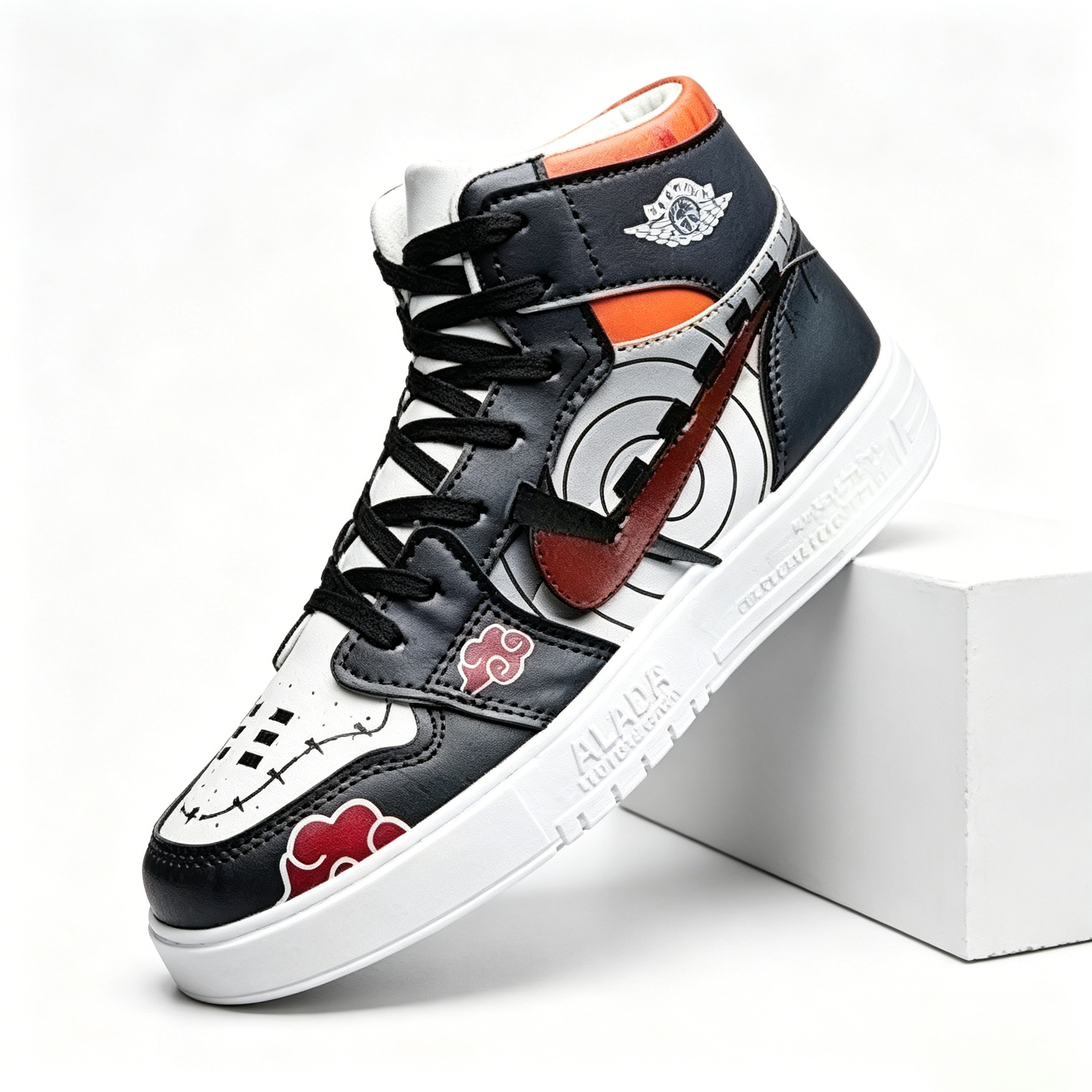 Naruto Pain Yahiko Anime High Top Sneakers, Akatsuki Graphic Casual Streetwear Shoes