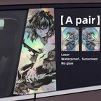 Tanjirou/Nezuko Car column character decoration laser stickers