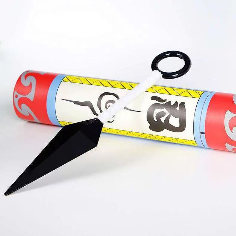 Naruto Uzumaki Ninja Kunai Cosplay Prop, Metal Kunai with Scroll Packaging