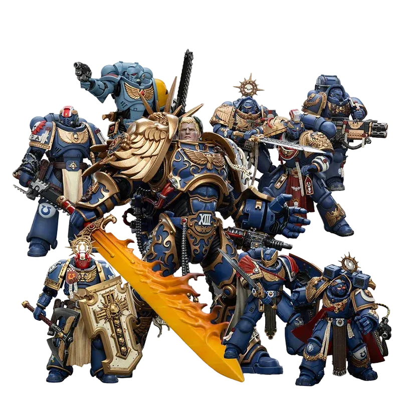 Toy figure set inspired by Warhammer 40,000 with JOYTOY branding.