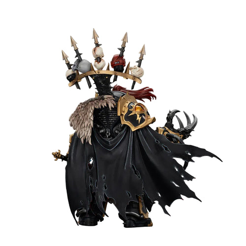 Warhammer figurine with black cape and armor, featuring JoyToy and Warhammer logos.