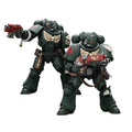 Two action figures from Warhammer 40k with Joytoy branding on a white background