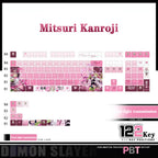Demon Slayer Kanroji Mitsuri Keycaps 122 PBT Sublimation Keycap Set for Mechanical Keyboard with Detailed Display and Single Keycap Option