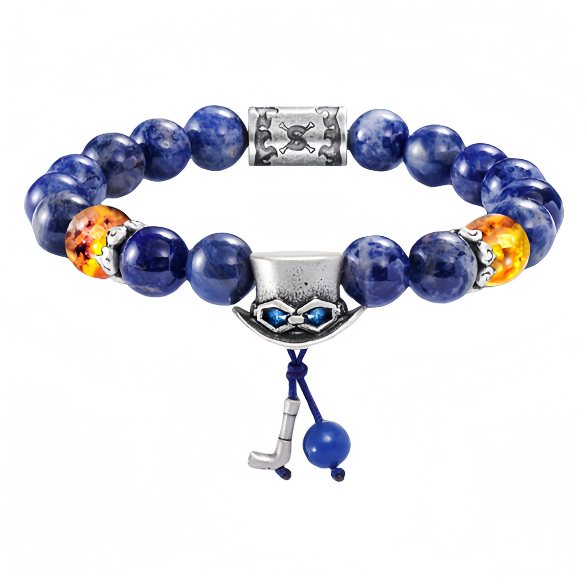 One Piece Ace Luffy Sabo Beaded Bracelet | Three Brothers Anime Charm Wristband