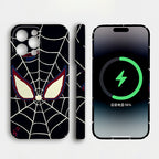 Marvel Spider‑Man Phone Case, Cool Spider Web Eyes Comic Print Glossy Hard Cover, Shockproof Protective Phone Case For iPhone, Stylish Anime Character Pattern Case For Men Women Multiple Design Options